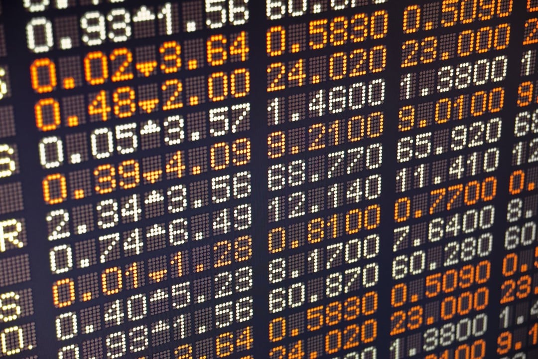NYSE stock board NYSE stock board