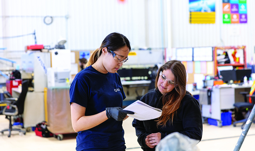 AAR employees working in hangar