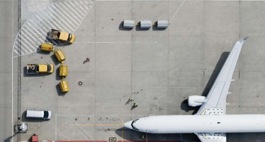 Airplane on runway Airplane on runway