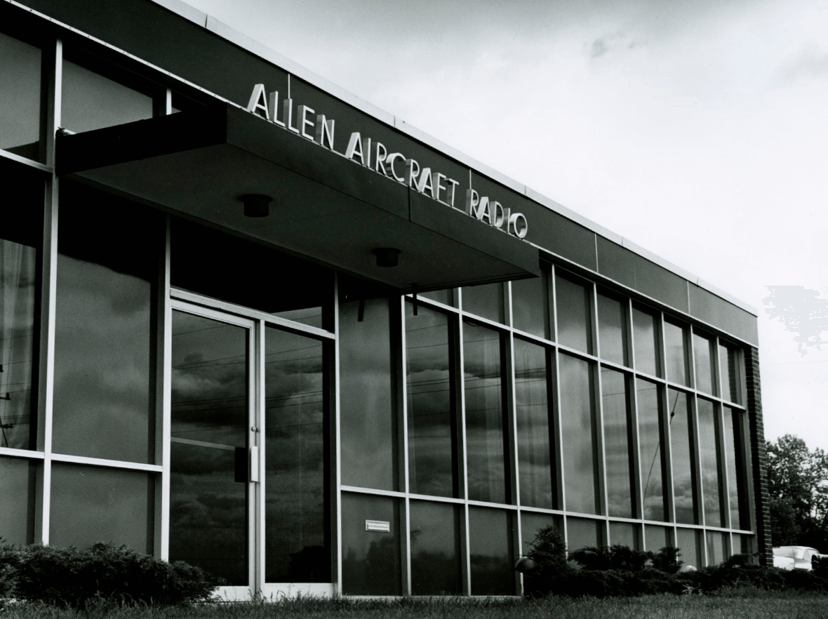 Allen Aircraft Radio exterior building signage Allen Aircraft Radio exterior building signage