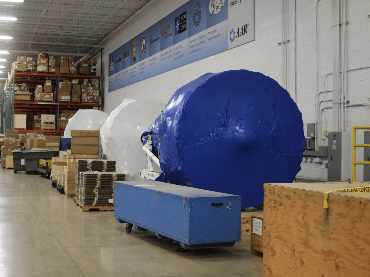 Engine wrapped for shipping Engine wrapped for shipping